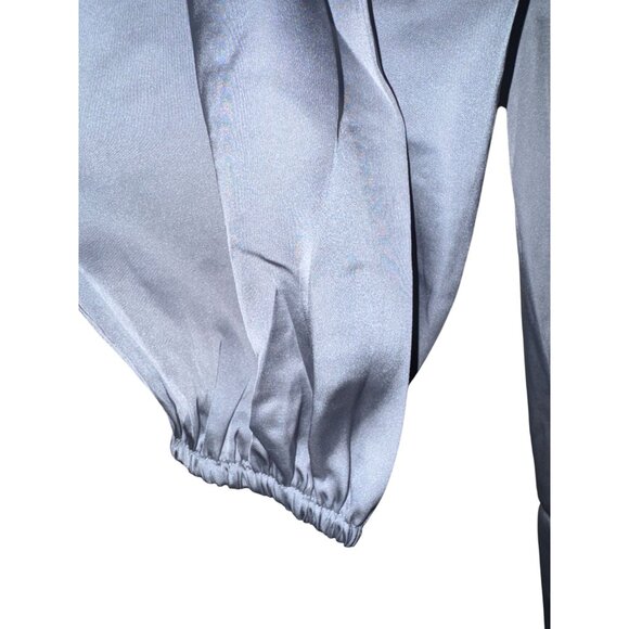 Lovestitch Womens Long Sleeve Embroidered Lace Trim Dress Light blue Polyester S - Picture 5 of 13